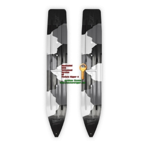 SlydogSkis Ski Hell Hound Camo de 7 1/4 po, paire