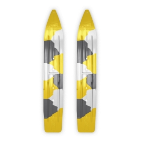 SlydogSkis Ski Hell Hound Camo de 7 1/4 po, paire
