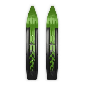 SlydogSkis Ski Hell Hound Flame de 7 1/4 po, paire